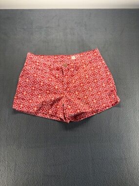 GAP Women’s Boho Floral Medallion Print Chino Shorts Size 2 Red Pink Summer